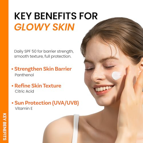 Ongredients Skin Barrier Moisture Sunscreen Broad Spectrum Spf 50 Glowy Finish Nonsticky No White Cast Hydrating Moisturizing Airy Texture Korean Skin Care All Skin Types 1.7 Fl. Oz