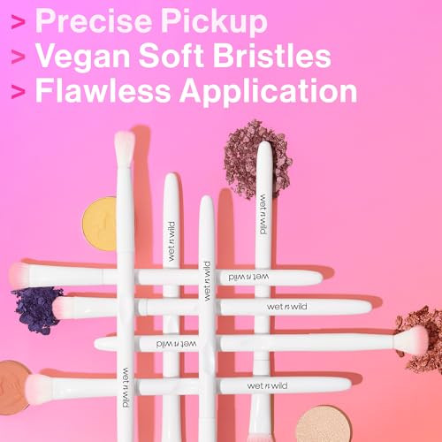 Wet N Wild Eye Crease Brushflawless Tapered Blending Soft Synthetic Fibers Ergonomic Handle For Comfortable Precision Control Crueltyfree And Vegan