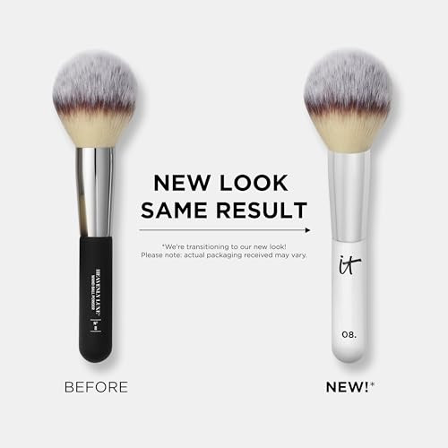 It Cosmetics Heavenly Luxe Wand Ball Powder Brush 8 Poreblurring Finishluxe Makeup Brush For Loose Setting plus Pressed Powder Foundation plus Bronzer Ultrasoft Synthetic Fibers Crueltyfree