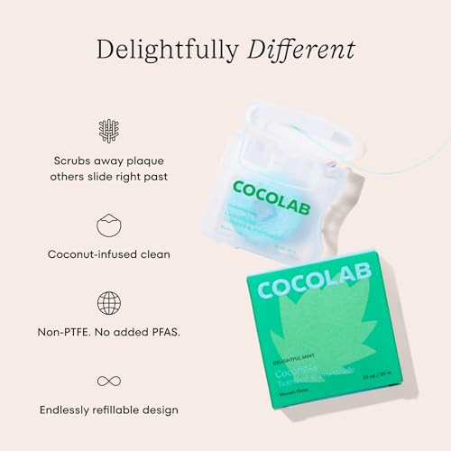 Cocolab Cocofloss Oralcare Set 1 Spool Dental Floss And 1 Cocoshine Woven String Floss With Coconut Oil Powerful Whitening Toothpaste Dentistdesigned Delightful Mint