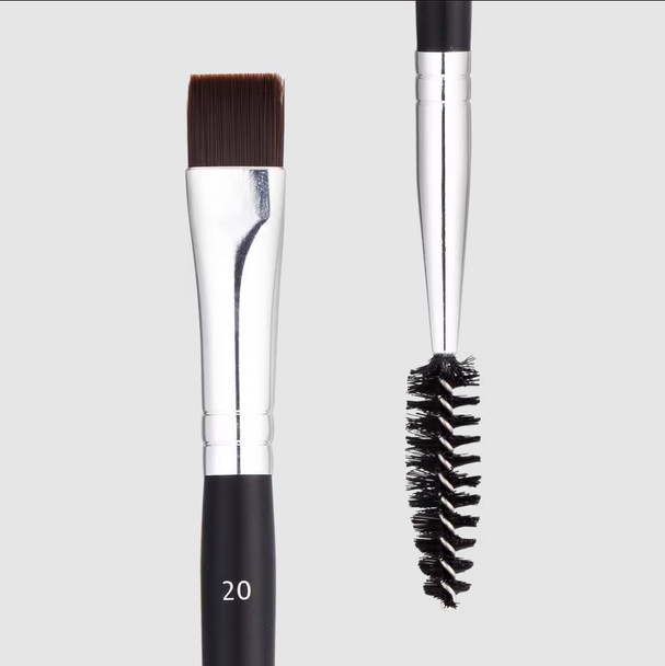 Anastasia Beverly Hills Brush 20 Dualended Flat Detail Brow Brushflat Square Edge Integrated Blending Spoolie Premium Synthetic Bristles Arch Definition Master Crueltyfree Artistry.