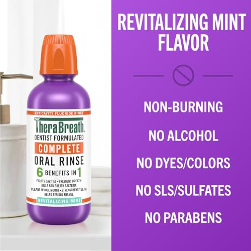 Therabreath Complete Mouthwash Revitalizing Mint 2Pack6In1 Benefits Alcoholfree 16 Fl Oz