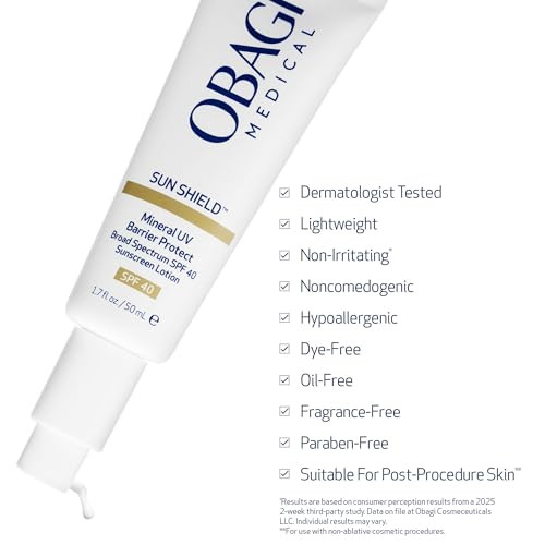 Obagi Medical Obagi Sun Shield Mineral Uv Barrier Protect Spf 40 Face Sunscreen 1.7 Oz