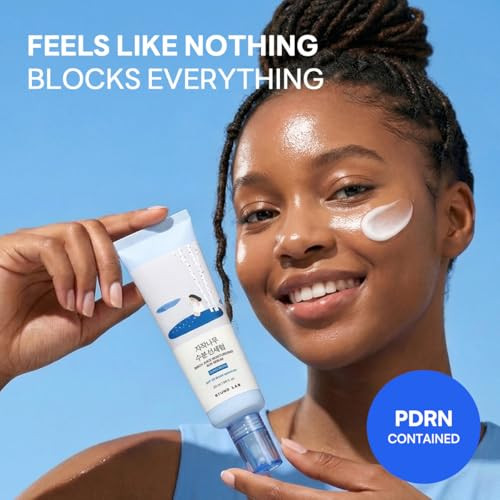 Round Lab Birch Juice Moisturizing Sun Serum Spf 50 pdrn Hyaluronic Acid Serum Airy Texture Sunscreen For Face No White Cast Fragrance Protector Solar Korean Skin Care 1.69 Fl Oz