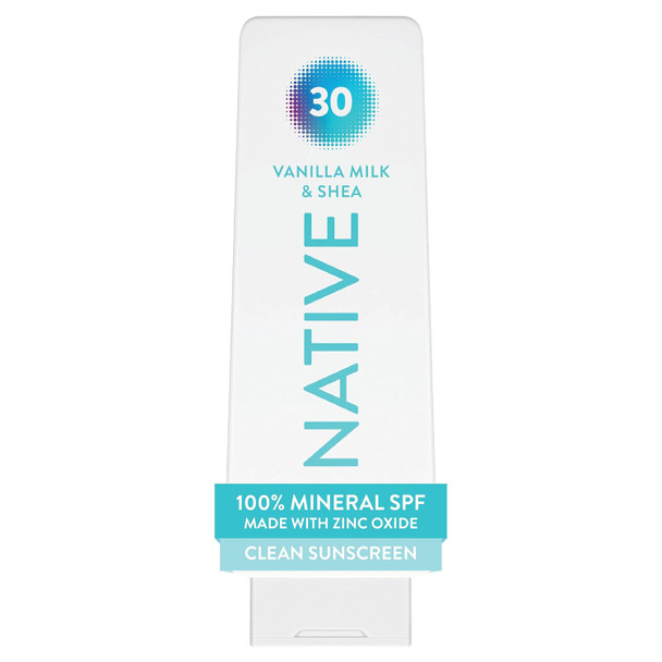 Native Mineral Sunscreen Lotion SPF 30 Pear & Coconut Water Scent with Mineral Zinc Oxide for Face & Body