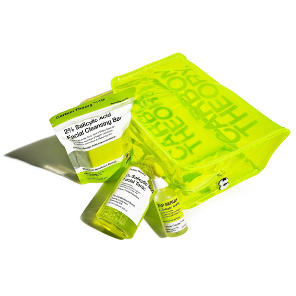 Carbon Theory Vitamin C Skincare Essentials Set | Complete Skincare Set for Tired Looking Skin Including Face Serum, Toner and Face Cleansing Bar with Vitamin C