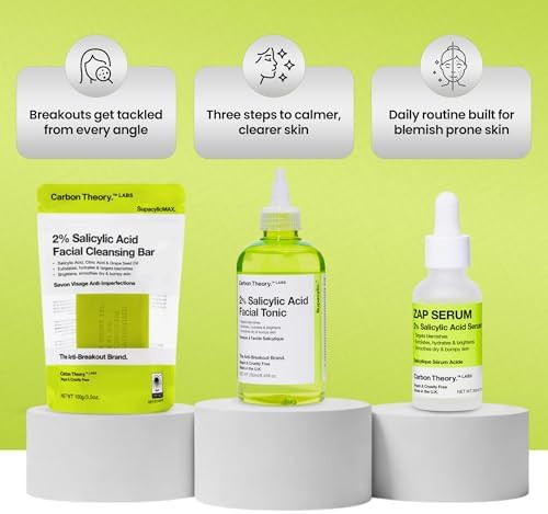 Carbon Theory Vitamin C Skincare Essentials Set | Complete Skincare Set for Tired Looking Skin Including Face Serum, Toner and Face Cleansing Bar with Vitamin C