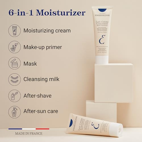 Embryolisse Lait-Crème Concentré Face Moisturizer and Makeup Primer French Face Cream With Shea Butter and Aloe Vera