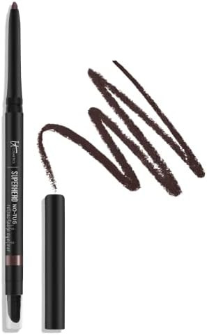 IT Cosmetics Superhero No-Tug Waterproof Retractable Eyeliner | Smudge-proof Eye Pencil for Soft Diffused Eye Makeup, All Day Wear, Creamy No-Tug Formula, Twist-up Mechanical Pencil