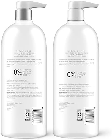 Nexxus Clean and Pure Clarifying Shampoo  Conditioner Set Professional-level detox For hair with buildup For oily hair Optimized PH to promote scalp health