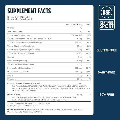 Nutrafol Men 50+ Hair Growth Supplements, Age 50+, 1-Month Bottle | #1 Dermatologist-Recommended Hair Growth Supplement Brand, Clinically Tested for Visibly Thicker Hair and Scalp Coverage