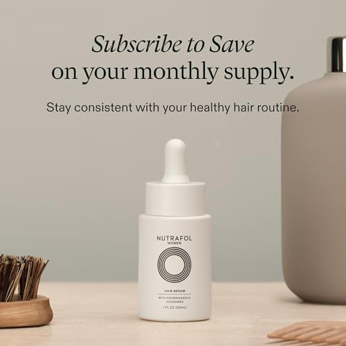 Nutrafol Women's Hair Serum, Supports Visibly Thicker and Stronger Hair, Vegan, Lightweight and Fast-Absorbing - 1 Fl Oz
