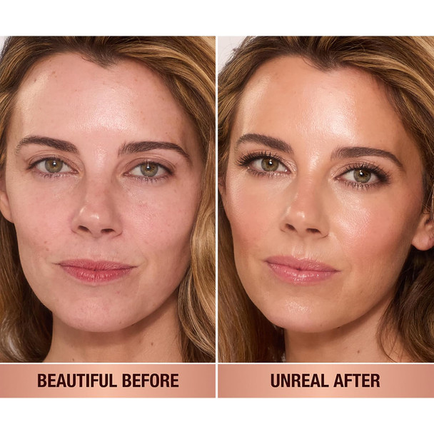Charlotte Tilbury Unreal Skin Tint & Sheer Glow Hydrating Foundation Stick - Cream Foundation Makeup with Sheer-to-Light Coverage & a Buildable Formula - Blurring, Smoothing & Nourishing