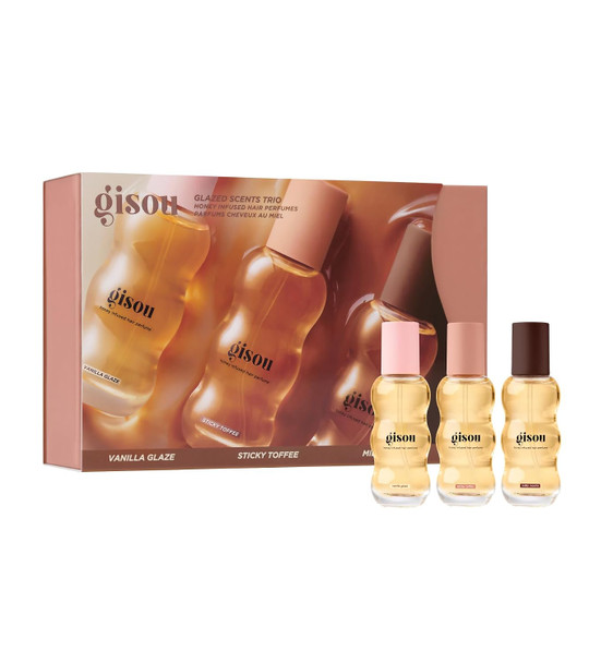 Gisou Glazed Scents Trio  Honey Infused Hair Perfume Minis Gift Set with Fall-Inspired Scents for Long Lasting Shine and  Hydration