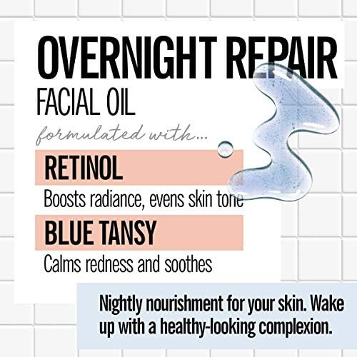 Valjean Labs Overnight Repair Facial Oil | Retinol and Blue Tansy | Helps to Even Skintone, Calm and Soothe Redness (1.83 oz)