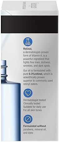 Neutrogena Rapid Wrinkle Repair Retinol Face Oil Daily Anti Aging Face Serum to Fight Fine Lines
