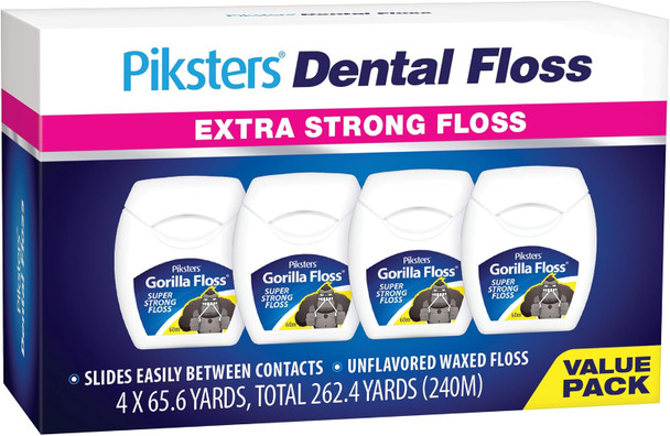 Piksters Gorilla Floss  Extra Strong Dental Floss for Plaque Remove