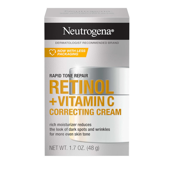 Neutrogena Rapid Tone Repair Retinol  Vitamin C Correcting Cream Face Moisturizer with Retinol