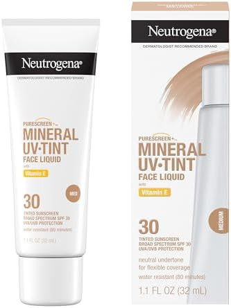 Neutrogena Purescreen Tinted Sunscreen for Face with SPF 3 Broad Spectrum Mineral Sunscreen