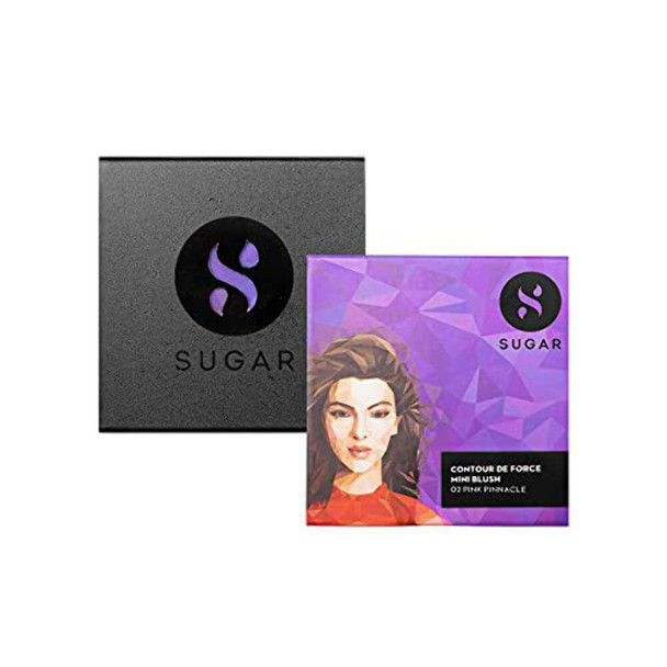 SUGAR Cosmetics Contour De Force Mini Blush for Face Face Blusher for Face Makeup Smooth Texture Matte andBlendable Paraben andCruelty Free 4 g (Pack of 1) 02 Pink Pinnacle (Deep Rose)