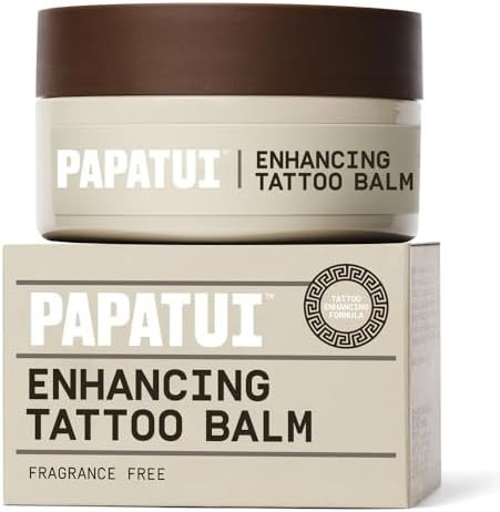 PAPATUI by Dwayne Johnson Enhancing Tattoo Balm Fragrance Free Tattoo Balm Revitalizes and Brightens Tattoos Fast Absorbing Formula Made with Vitamin E Fragrance Free