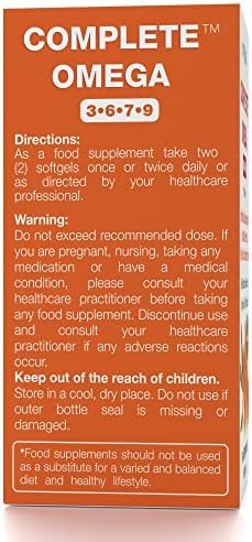 Nattura Complete Omega 3-6-7-9 Pure Sea Buckthorn Oil European Quality from Unrefined Cold Pressed Whole Sea Buckthorn Wild Berries - Non-GMO, Certified Kosher, Gluten- Capsules