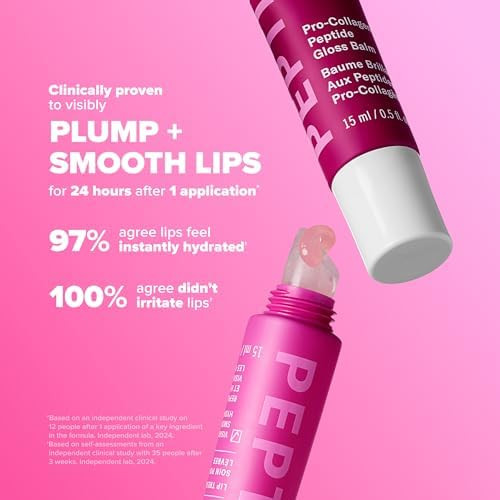 Paula's Choice Pro-Collagen Peptide Gloss Lip Balm Hydrates and Smooths Lips Sheer and Glossy Finish for Fuller Lips Sheer Tint Non-Sticky Cruelty-Free