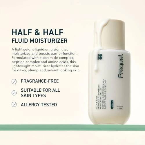 Prequel Skin Hydrating Moisturizer Face Cream Ceramide Peptide Lotion  Cream Moisturizer for Face Lightweight Moisturizer Hydrating Face Cream with Ceramides Peptide for Sensitive and Dry Skin