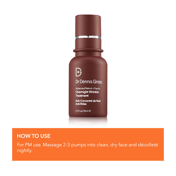 Dr. Dennis Gross Advanced Retinol + Ferulic Overnight Wrinkle Treatment: Visibly Firm, Restore Hydration & Reduce the Look of Wrinkles, 1 oz