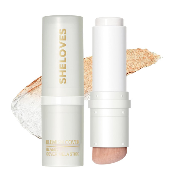 Noerrors Color Changing Foundation Stick for Natural Tones Dual Ended with Angled Slope Brush