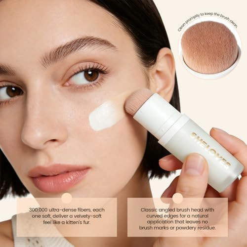 Noerrors Color Changing Foundation Stick for Natural Tones Dual Ended with Angled Slope Brush