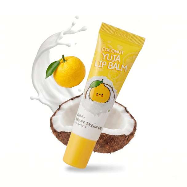 Esfolio Pure Skin  Lip Balm  Hydrating & Nourishing Lip Care with Coconut Oil and Yuja Seed Oil  Moisturizes  and Softens Dry Lips