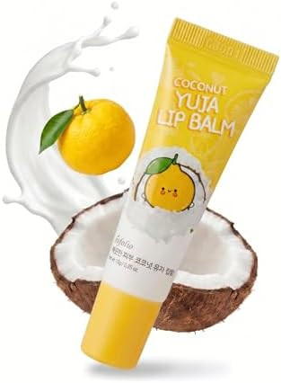 Esfolio Pure Skin  Lip Balm  Hydrating & Nourishing Lip Care with Coconut Oil and Yuja Seed Oil  Moisturizes  and Softens Dry Lips