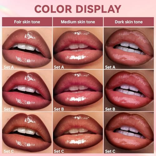 Noerrors Strawberry Lip Kit with Gradient Lip Liner and Glowing Lip Oil,
