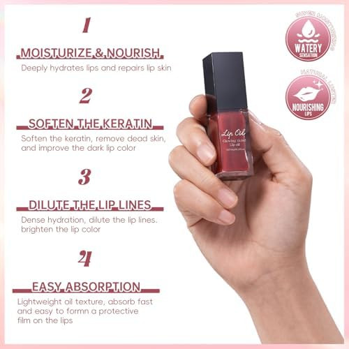 Noerrors Strawberry Lip Kit with Gradient Lip Liner and Glowing Lip Oil,