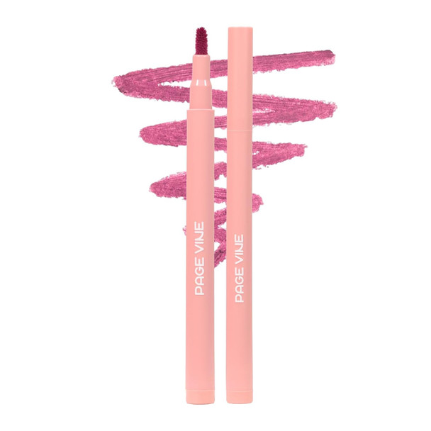 Noerrors 2in1 Dual Side Tip Lip Stain Marker Long Lasting Non Drying for Fuller Lips Plum Smooth Application