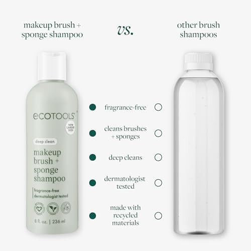 EcoTools  Makeup Brush Cleanser Sponge Shampoo Fragrance Free