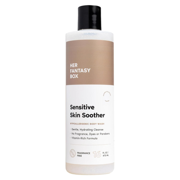 Her Fantasy Box Body Vitamins Moisturizing Body Wash – Multi-Vitamin Cleanser with Vitamins A, B6, C & E, Hydrating & pH Balanced, Vegan & Cruelty Free, 16 oz