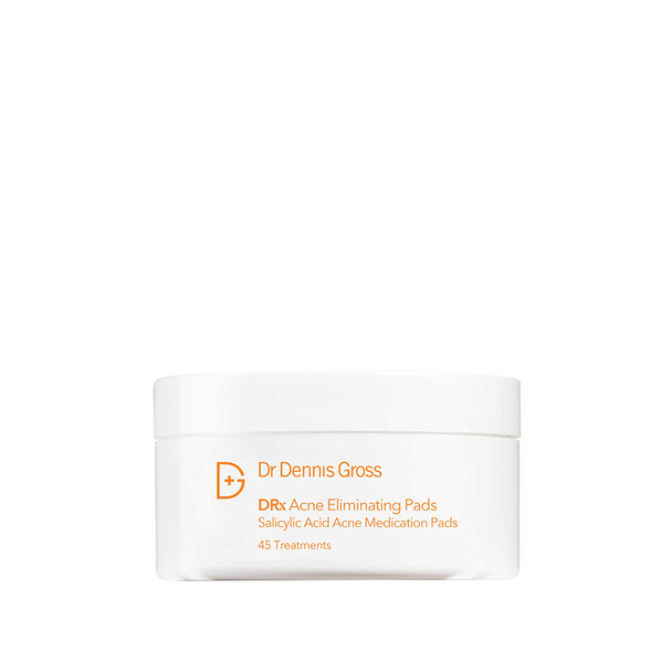 Dr. Dennis Gross DRx Acne Eliminating Pads: for Acne, Oily Skin, Clogged Pores, and Inflammation, (45 Treatments)