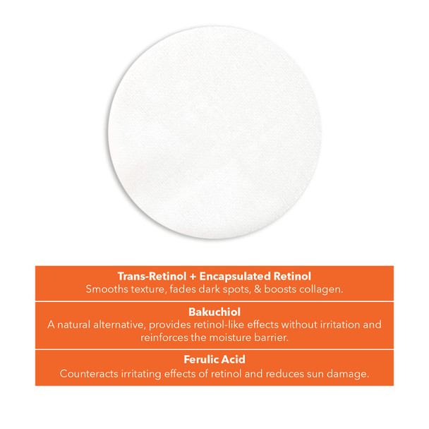 Dr Dennis Gross Advanced Retinol + Ferulic Overnight Texture Renewal Peel: Smooth Uneven Tone & Texture, Brighten, and Improve the Look of Imperfections, 16 Packettes