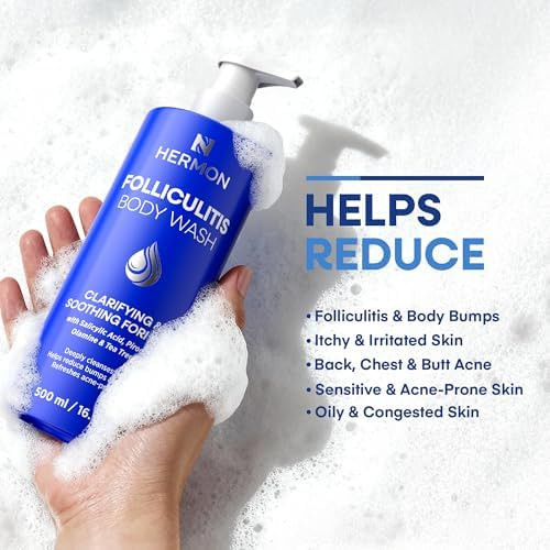 Hermon Folliculitis Body Wash with Tea Tree Oil - 16.9 floz