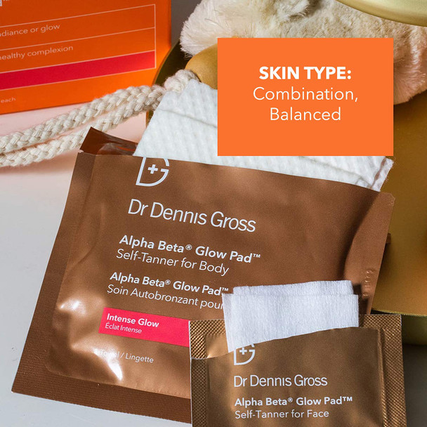 Dr. Dennis Gross Bundle: Alpha Beta Glow Pad for Body Intense Glow (8 Applications) + Alpha Beta Exfoliating Body Treatment Peel (8 Applications)