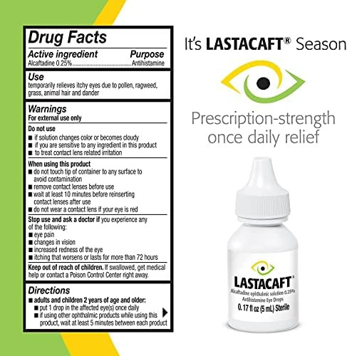 Lastacaft Once Daily Eye Allergy Itch Relief Drops 0.17 fl oz (5 mL)