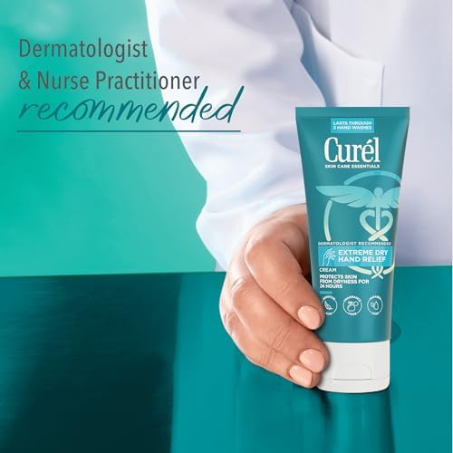 Curel Extreme Dry Hand Relief  Dermatologist Recommended Long-Lasting Cream For Dry Hands Paraben Free, Fragrance-Free Hand Lotion Extreme Relief Hand Lotion Long-Lasting Moisturizer Skin Care Essential Fragrance-Free, Travel Size