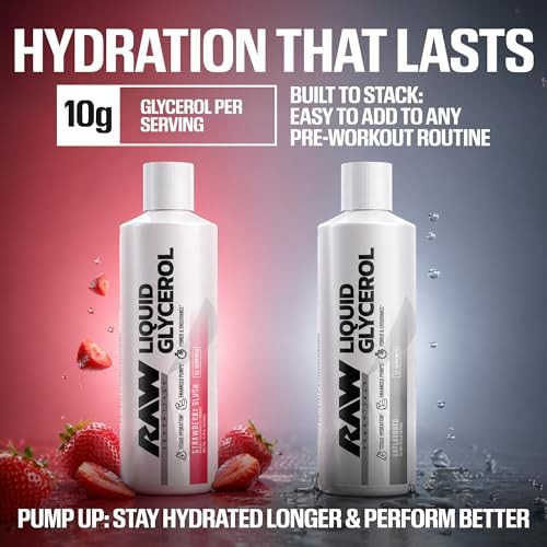 RAW Liquid Glycerol Workout Supplement Liquid Glycerol Supplement for Enhanced Pumps Increased Muscle Fullness