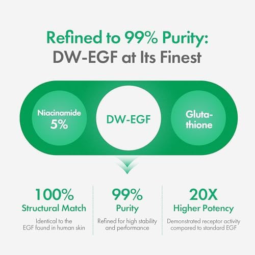 Easydew DW EGF Melatoning Ampoule  Dark Spot Serum Pure DW EGF Peptide Niacinamide Glutathione for Uneven Skin Tone Fast  Absorbing Korean Skincare