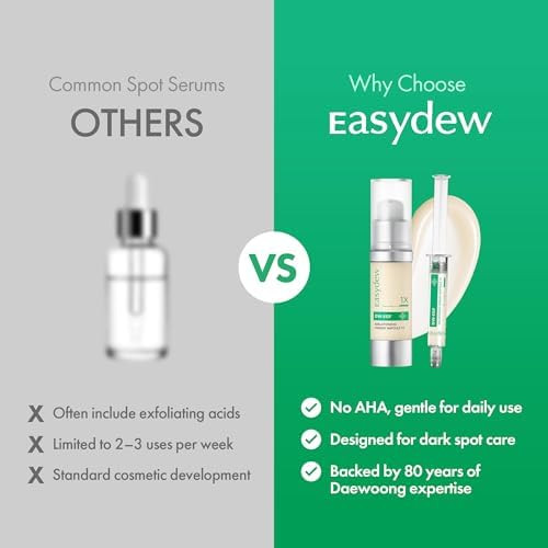 Easydew DW EGF Melatoning Ampoule  Dark Spot Serum Pure DW EGF Peptide Niacinamide Glutathione for Uneven Skin Tone Fast  Absorbing Korean Skincare