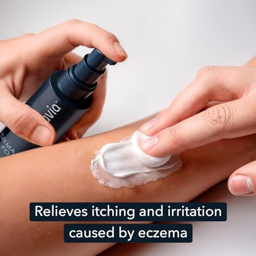 Lunavia Eczema Relief Foam, Soothing Skin Protectant with 1% Colloidal Oatmeal, Gentle Itch & Rash Relief, Fast-Absorbing Non-Greasy Formula for Sensitive Skin, 100ml (Pack of 2)