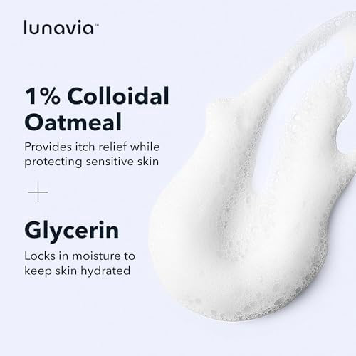 Lunavia Eczema Relief Foam, Soothing Skin Protectant with 1% Colloidal Oatmeal, Gentle Itch & Rash Relief, Fast-Absorbing Non-Greasy Formula for Sensitive Skin, 100ml (Pack of 2)