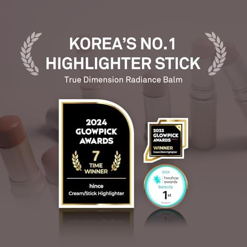 hince True Dimension Radiance Balm Korean Glass Skin Highlighter, with Squalane & Safflower Oil | Cream Blush, Eyeshadow & Lip Glow in One | Dewy Glass Skin Finish, No Parabens, 10g